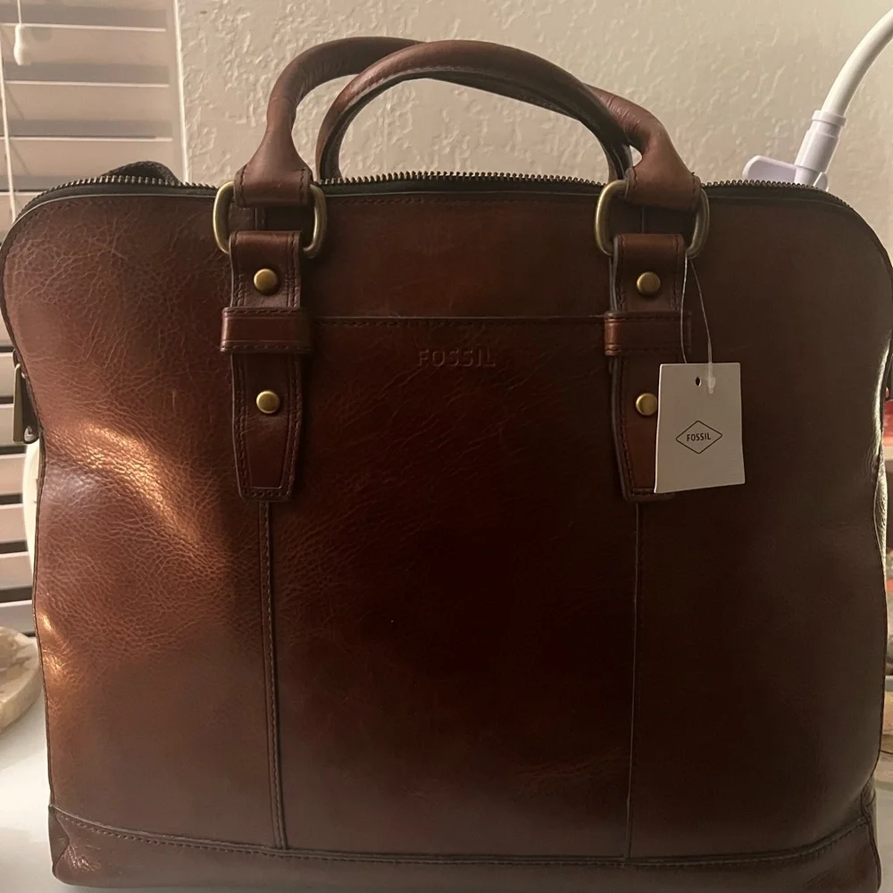 Fossil Dillon Pilot Bag Cognac